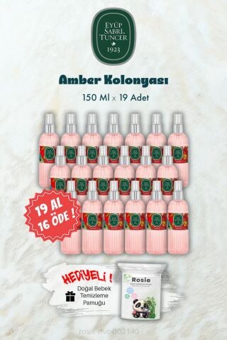 19 AL 16 ÖDE 150 ML Amber Kolonyası ve ROSIE Hediye