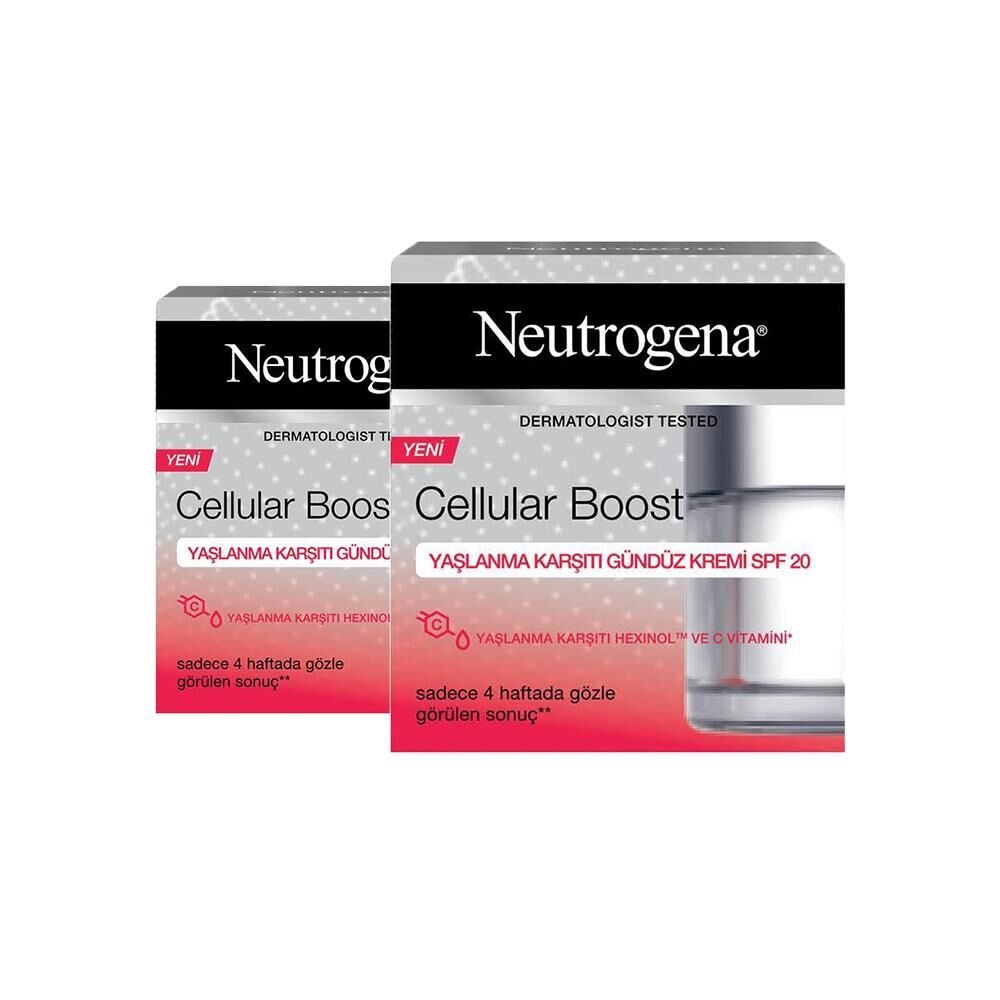 Neutrogena Cellular Boost Yaşlanma Karşıtı Gündüz Kremi SPF 20 50 ml x 2