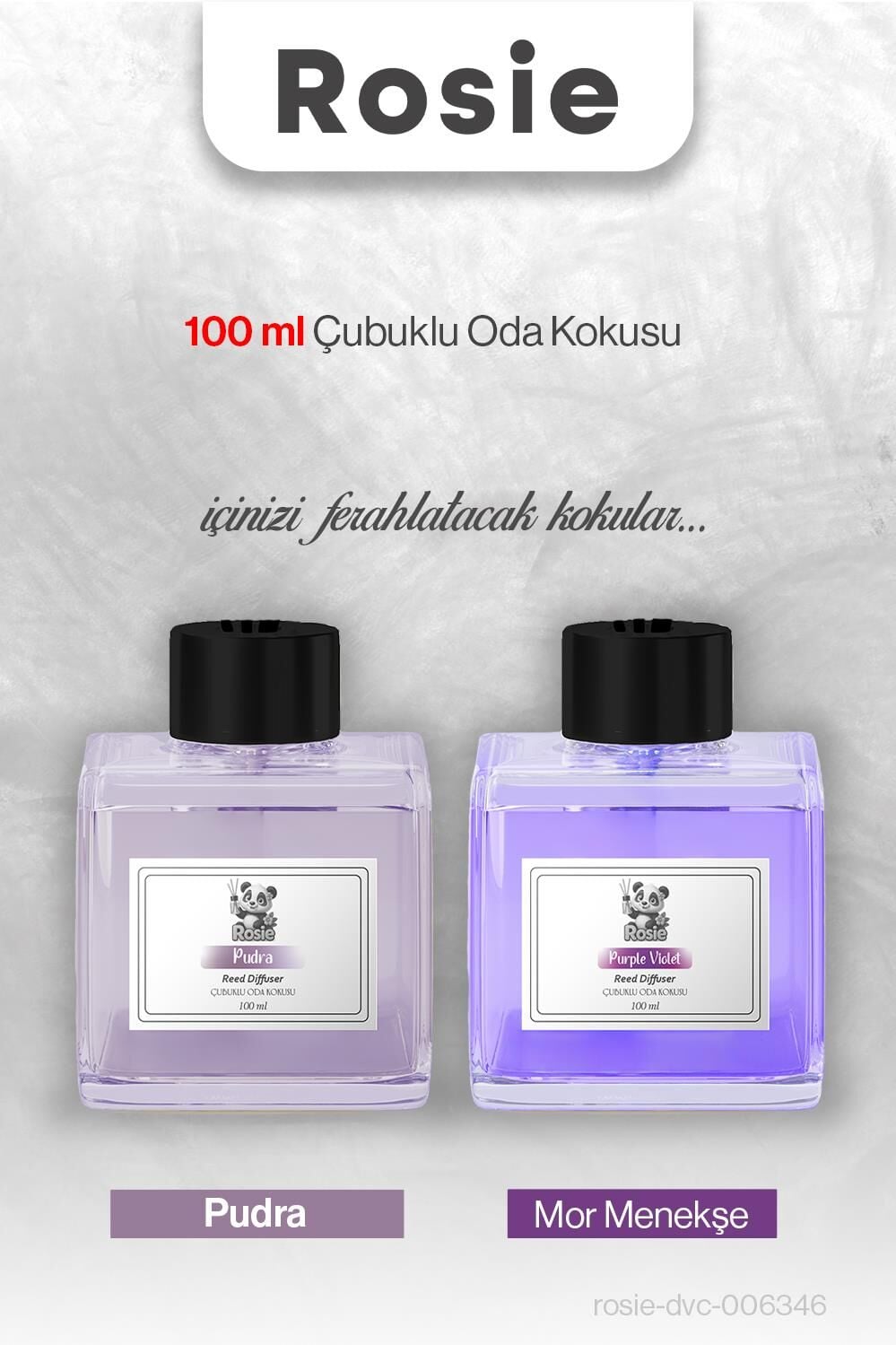 ROSIE Mor Menekşe ve Pudra Çubuklu Oda Kokusu 100 ml