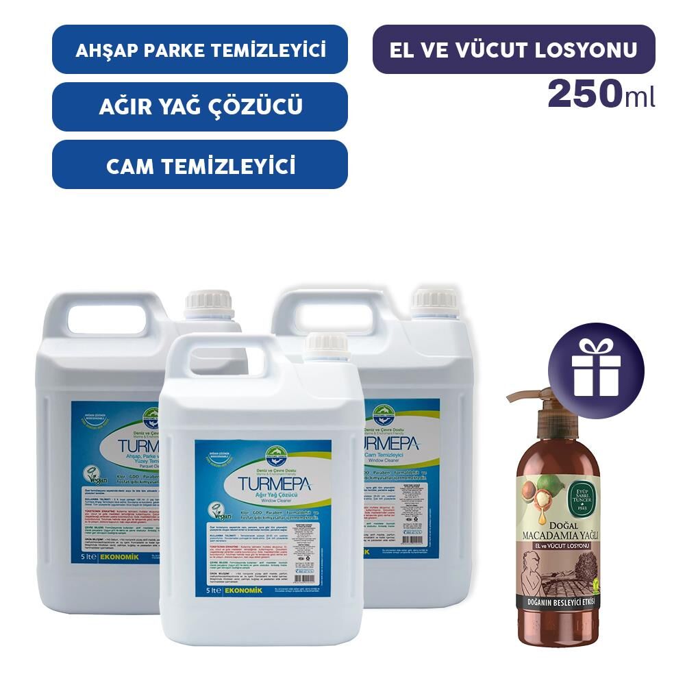 Turmepa Ev Temizlik Seti 5, El ve Vücut Losyonu Hediye