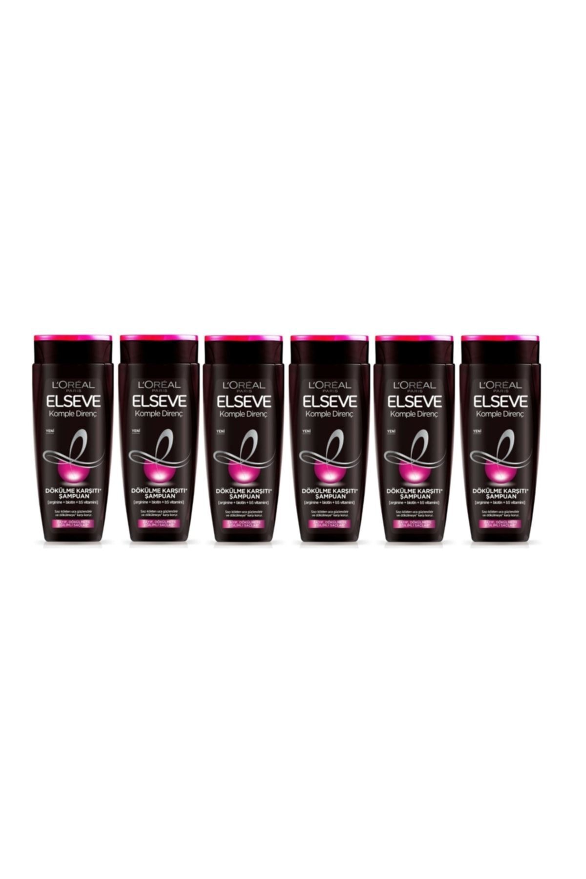 Elseve Loreal Şampuan Komple Direnç Dökülme Karşıtı Zayıf,dökülmeye Eğilimli Saçlar 670 ml X 6 Adet