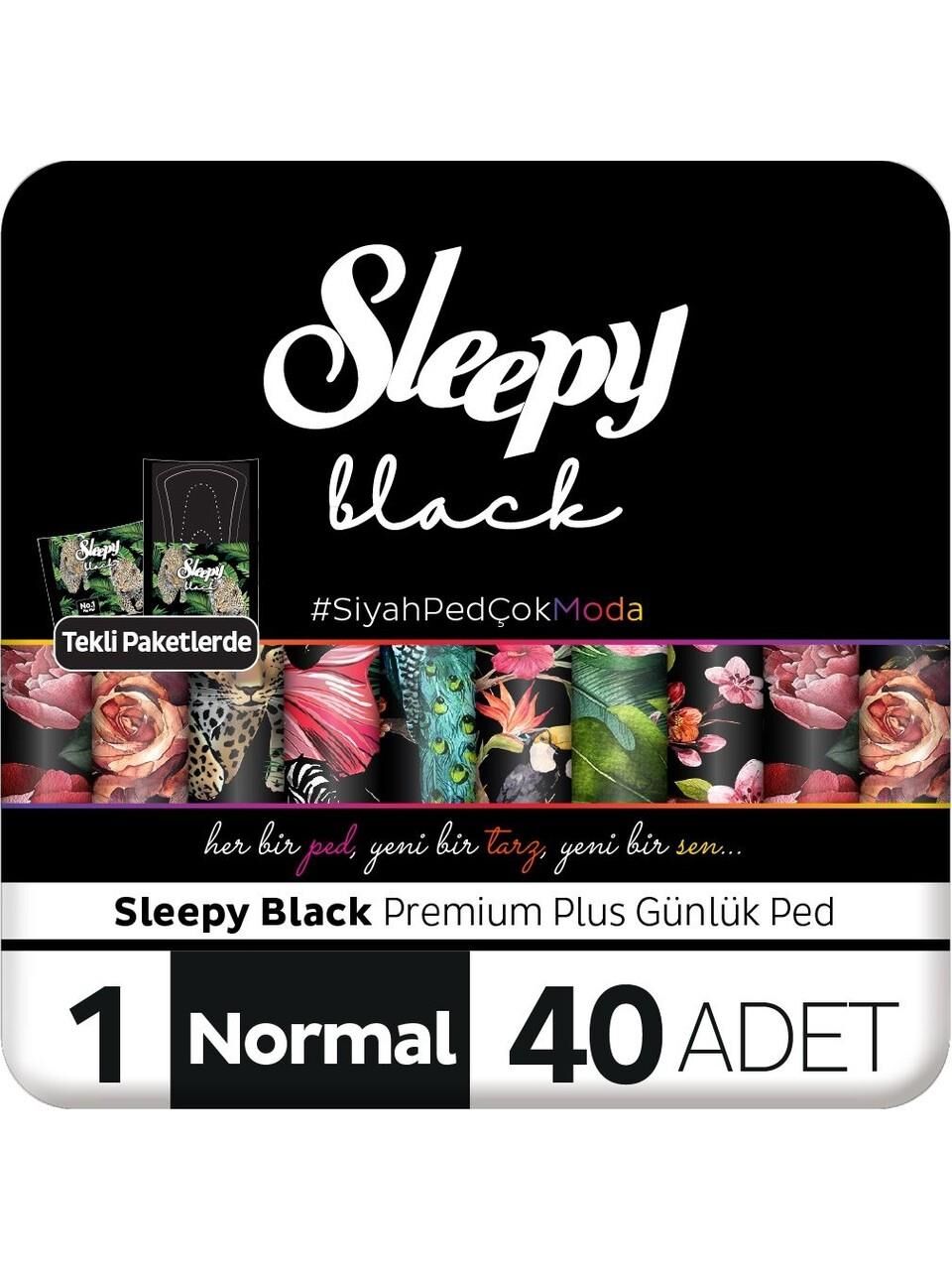 Sleepy Black Premium Plus Normal 40'lı Günlük Ped