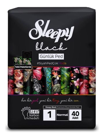 Sleepy Black Premium Plus Normal 40'lı Günlük Ped
