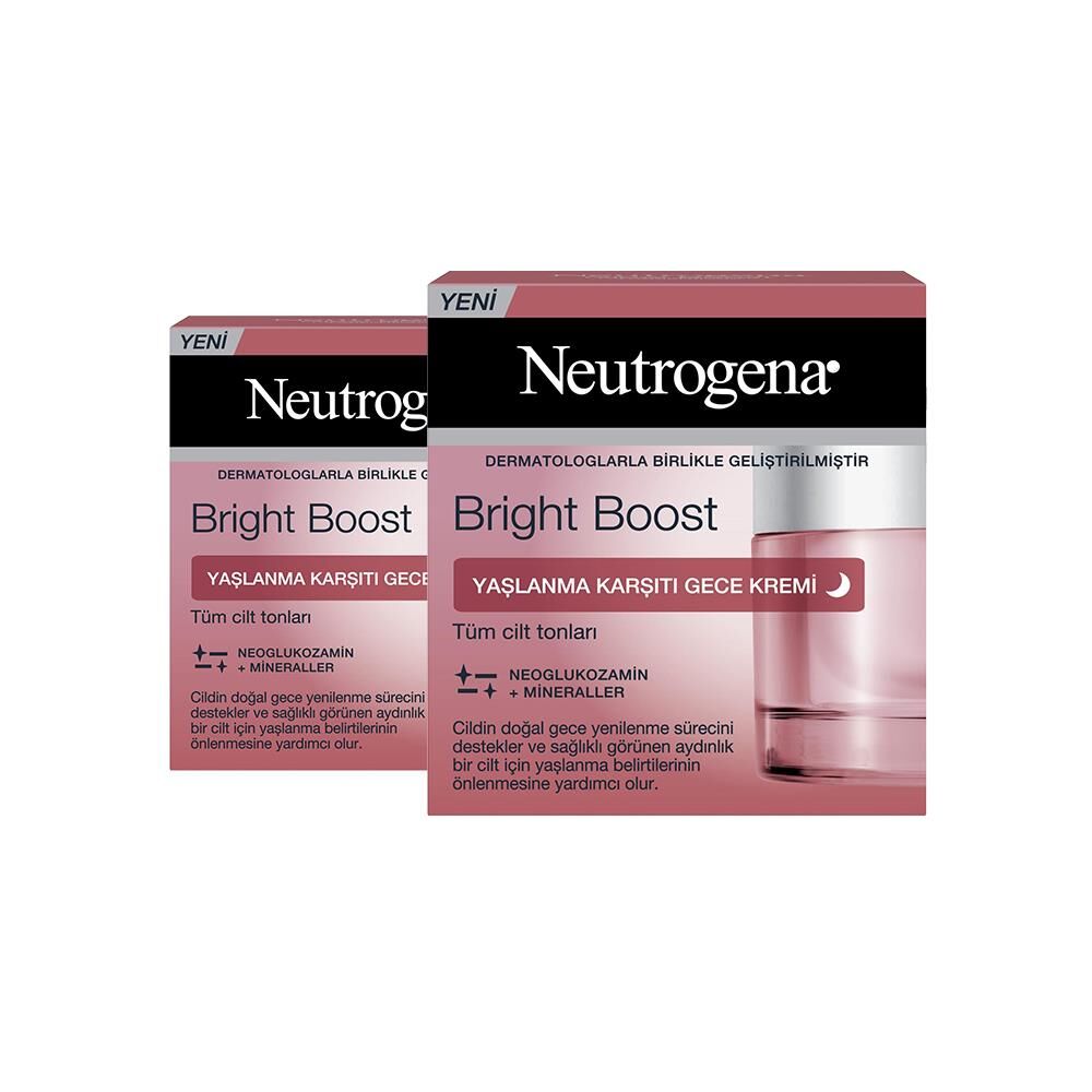 Neutrogena Bright Boost Yaşlanma Karşıtı Gece Kremi 50 ml x 2