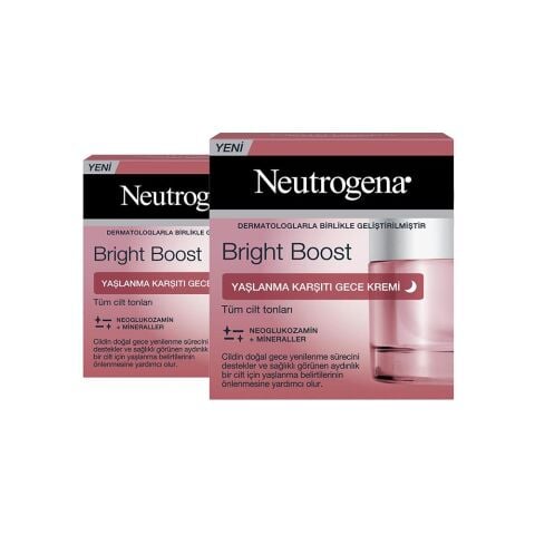 Neutrogena Bright Boost Yaşlanma Karşıtı Gece Kremi 50 ml x 2