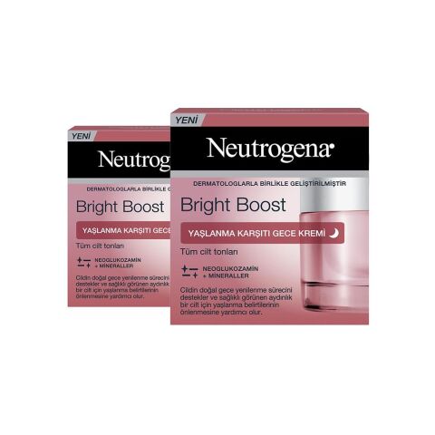 Neutrogena Bright Boost Yaşlanma Karşıtı Gece Kremi 50 ml x 2