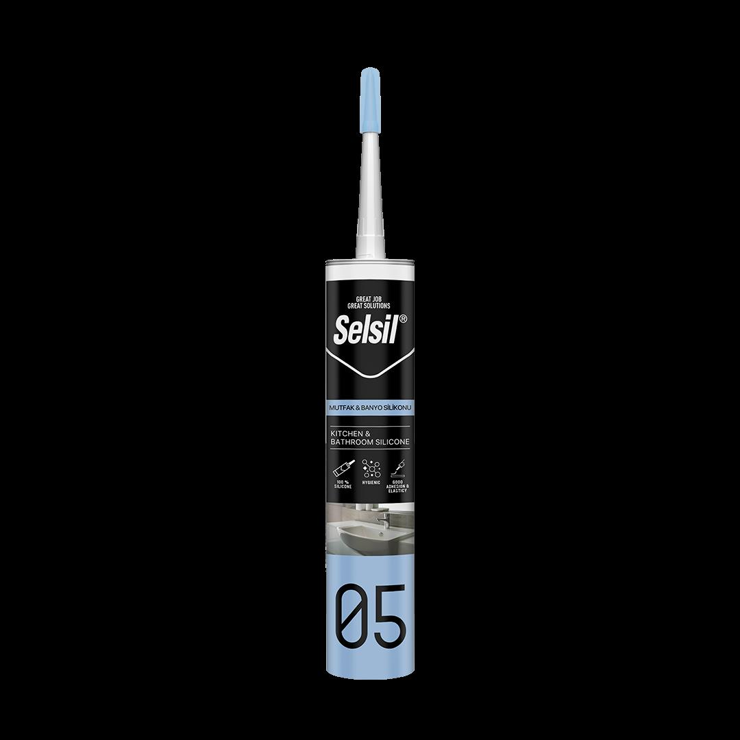 Selsil Mutfak ve Banyo Silikonu 280 ml, şeffaf