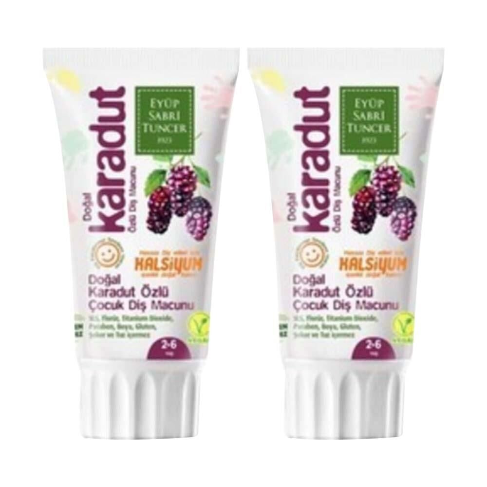Eyüp Sabri Tuncer Doğal Karadut Özlü 2 - 6 Yaş Diş Macunu 60 ml x 2
