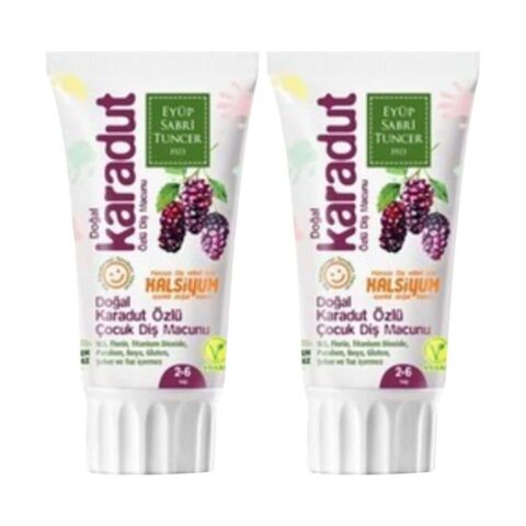 Eyüp Sabri Tuncer Doğal Karadut Özlü 2 - 6 Yaş Diş Macunu 60 ml x 2