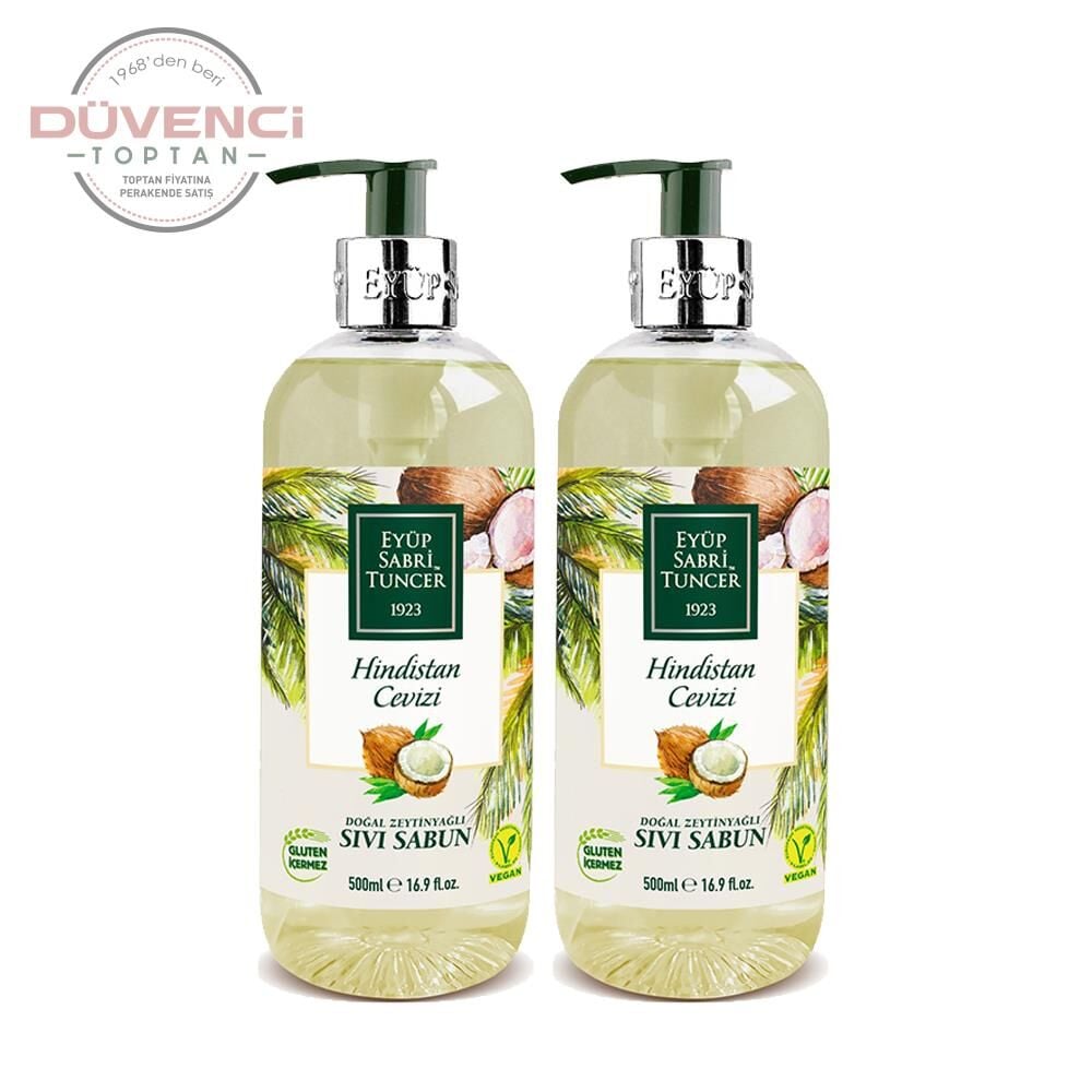 Eyüp Sabri Tuncer Hindistan Cevizi Doğal Zeytinyağlı Sıvı Sabun 500 ml X 2 Adet