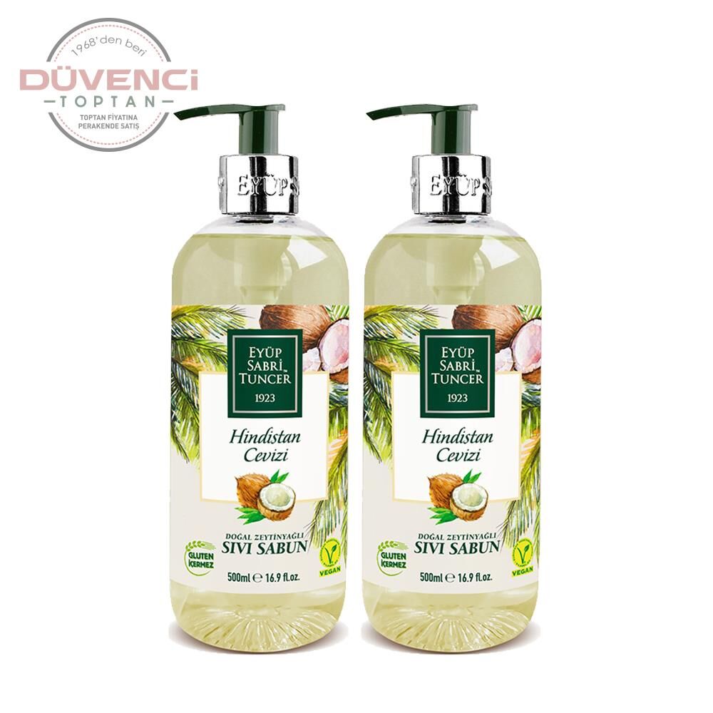 Eyüp Sabri Tuncer Hindistan Cevizi Doğal Zeytinyağlı Sıvı Sabun 500 ml X 2 Adet