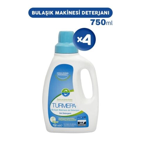 Turmepa Jel Bulaşık Makinesi Deterjanı 750 ml x 4