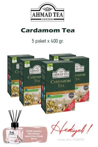 5 Paket Cardamom Dökme Çay 400 gr. ve ROSIE koku