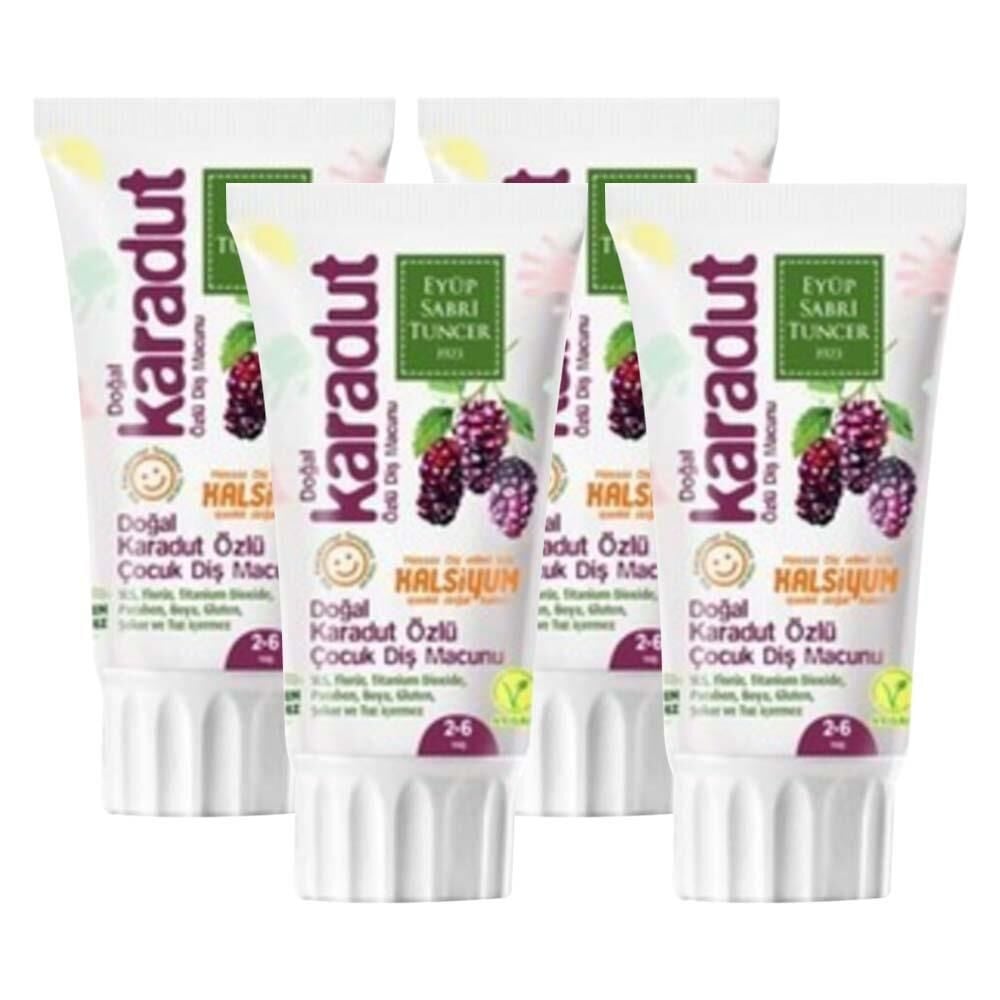 Eyüp Sabri Tuncer Doğal Karadut Özlü 2 - 6 Yaş Diş Macunu 60 ml x 4