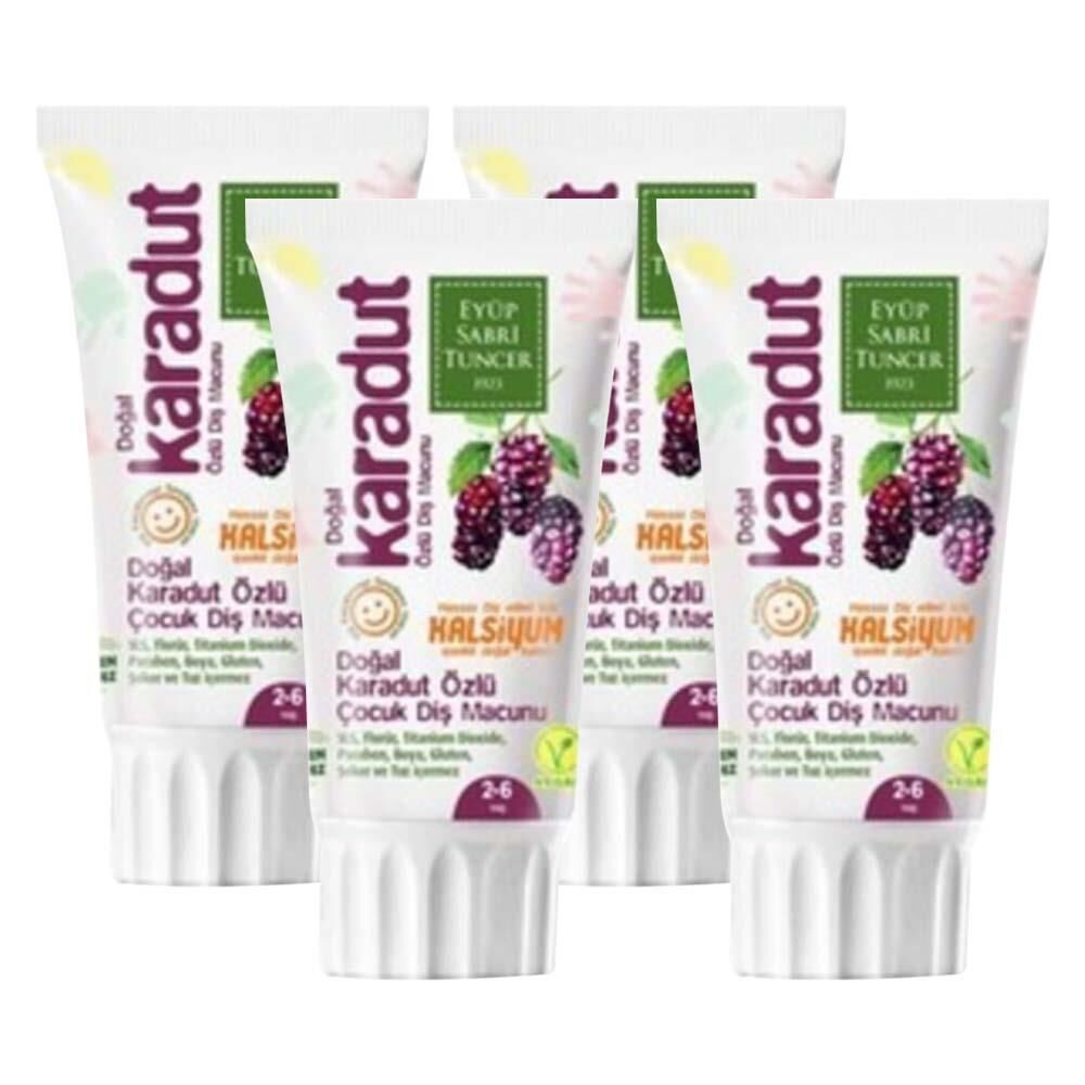 Eyüp Sabri Tuncer Doğal Karadut Özlü 2 - 6 Yaş Diş Macunu 60 ml x 4