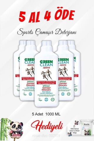 5 Al 4 Öde Gren Clean Sports Çamaşır Deterjanı 1000 ML ve Rosie Pamuk