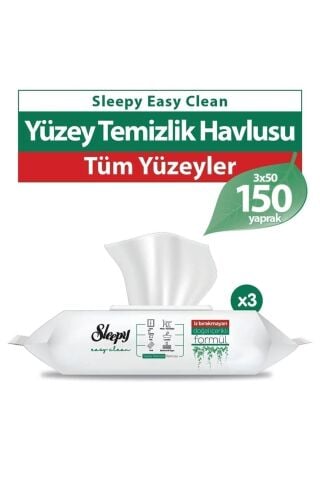 Easy Clean Yüzey Temizlik Havlusu 3x50 (150 Yaprak)