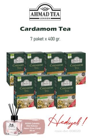 Ahmad Tea 7 Paket Cardamom Dökme Çay 400 gr. ve ROSIE koku