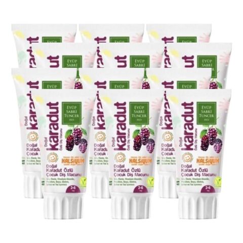 Eyüp Sabri Tuncer Doğal Karadut Özlü 2 - 6 Yaş Diş Macunu 60 ml x 12