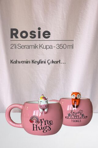 Unicorn ve Tilki Seramik Kupa 350 ml