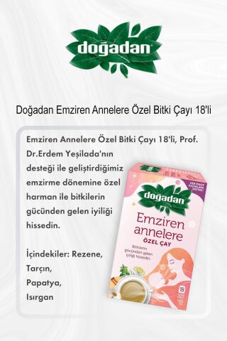 Doğadan Emziren Annelere Özel Bitki Çayı 18'li  5 Al 4 Öde ve Rosie Pamuk
