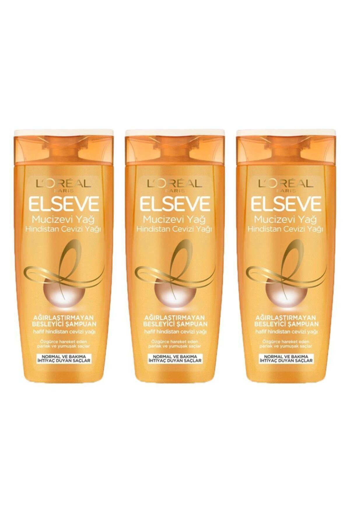 Elseve Mucizevi Hindistan Cevizi Yağı Ağırlaştırmayan Besleyici Şampuan 360 ml X 3 Adet