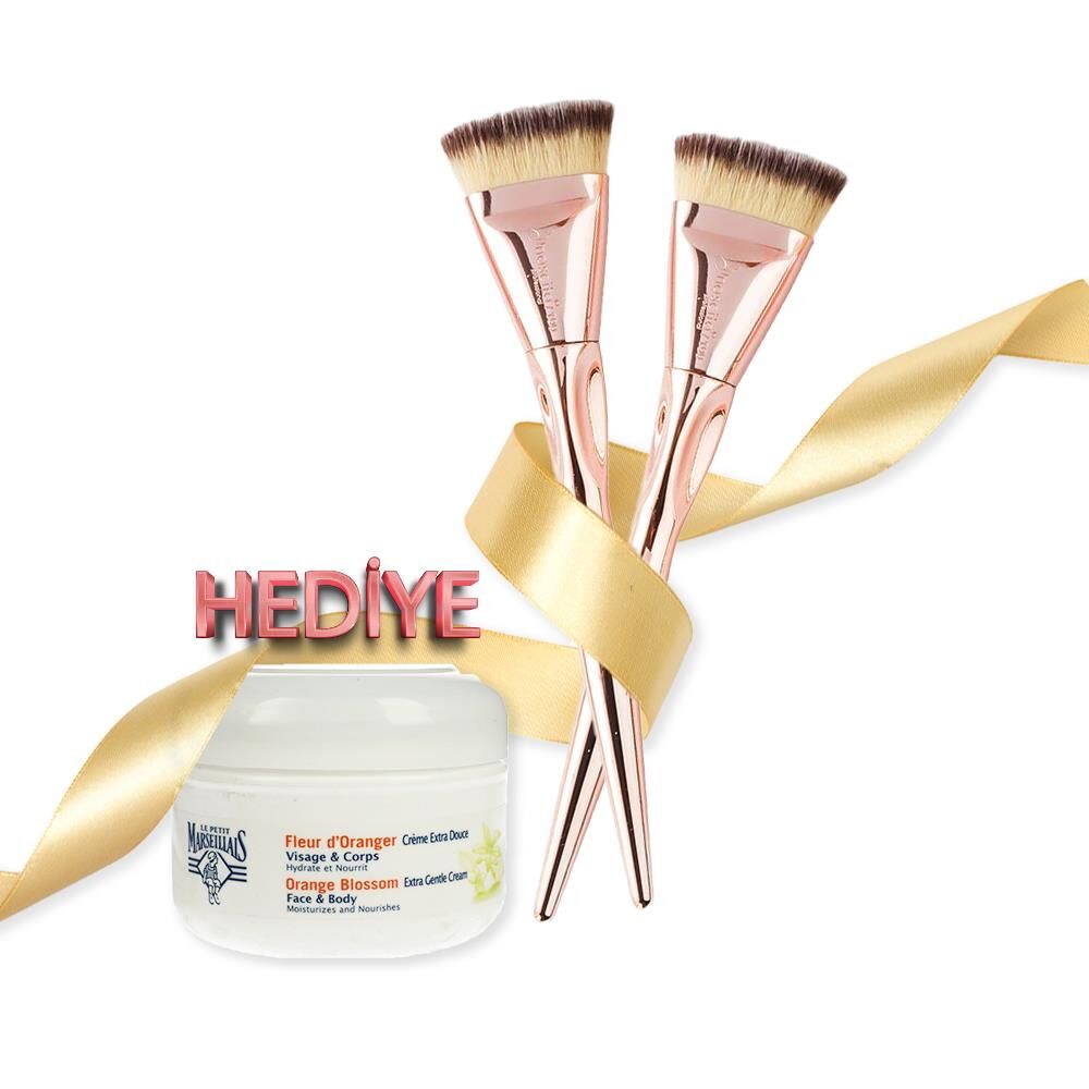 Nascita Bronzy Glow Kesik Yapılı Kontür Fırçası x 2, Yüz ve Vücut Kremi Hediyeli