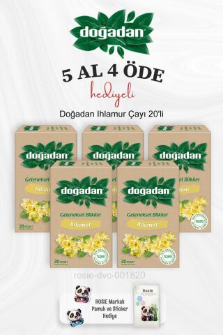 Doğadan Ihlamur Çayı 20'li 5 Al 4 Öde ve Rosie Pamuk