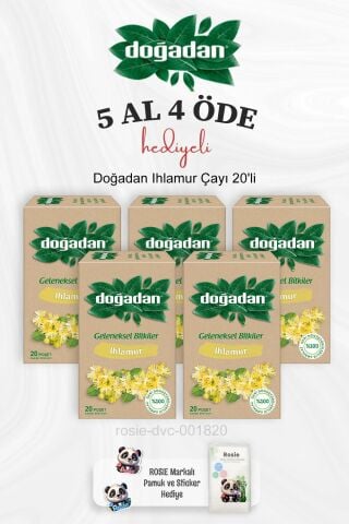 Doğadan Ihlamur Çayı 20'li 5 Al 4 Öde ve Rosie Pamuk