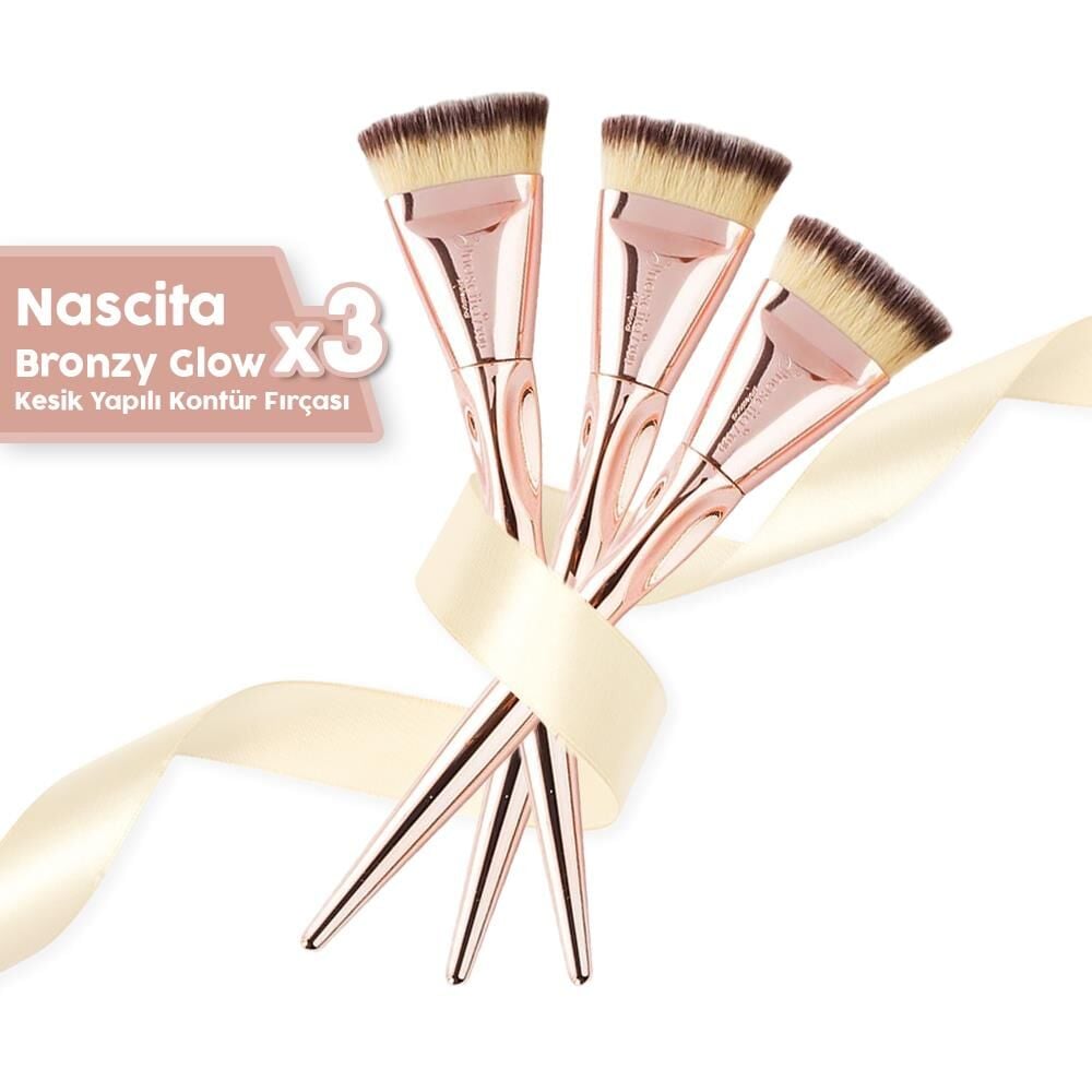 Nascita Bronzy Glow Kesik Yapılı Kontür Fırçası x 3