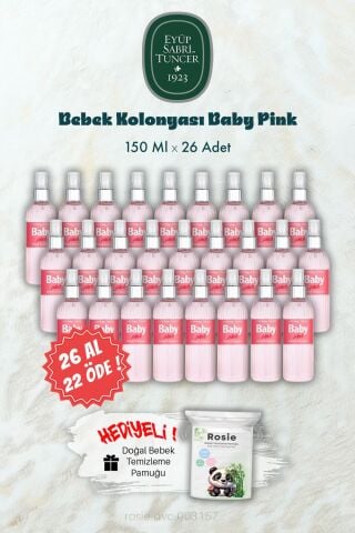 Baby Pınk 26 AL 22 ÖDE 150 ML Bebek Kolonyası ve ROSIE Hediye