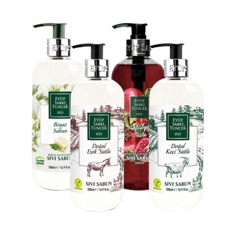 Eyüp Sabri Tuncer Beyaz, Eşek Sütlü, Keçi Sütlü, Nar Sıvı Sabun