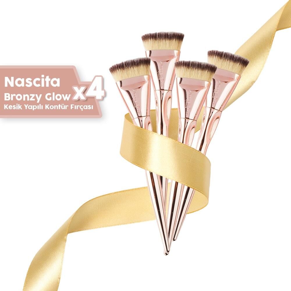 Nascita Bronzy Glow Kesik Yapılı Kontür Fırçası x 4