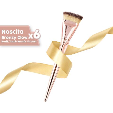 Nascita Bronzy Glow Kesik Yapılı Kontür Fırçası x 6