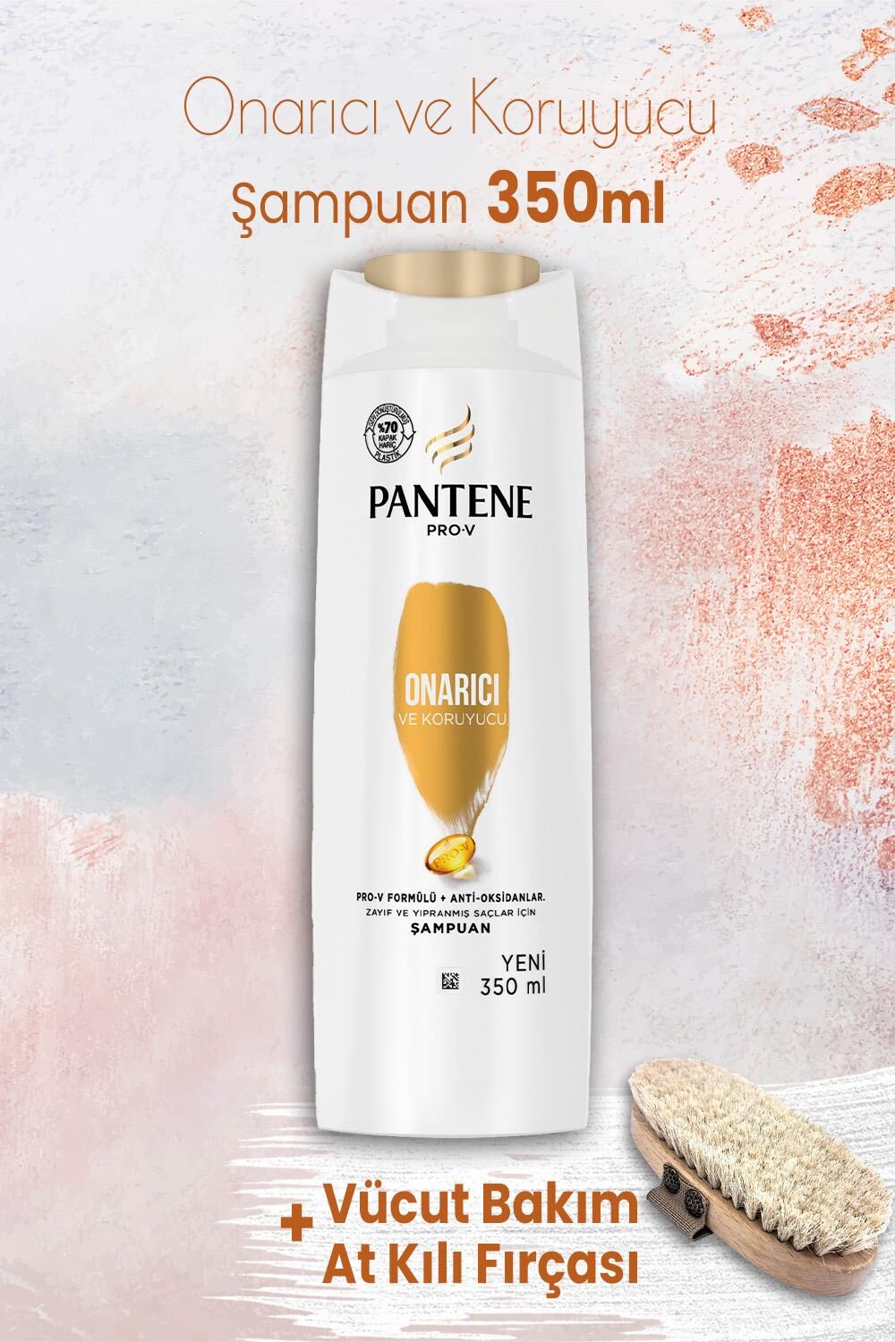 Pantene Şampuan Pro-V Onarıcı 350 ml ve Vücut Bakım At Kılı Fırçası