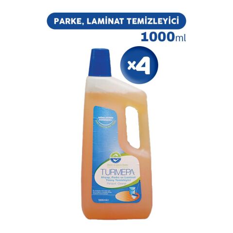 Turmepa Ahşap, Parke ve Laminat Yüzey Temizleyicisi 1000 ml x 4