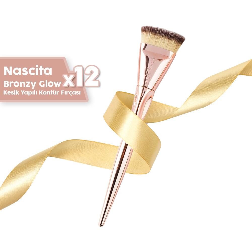 Nascita Bronzy Glow Kesik Yapılı Kontür Fırçası x 12