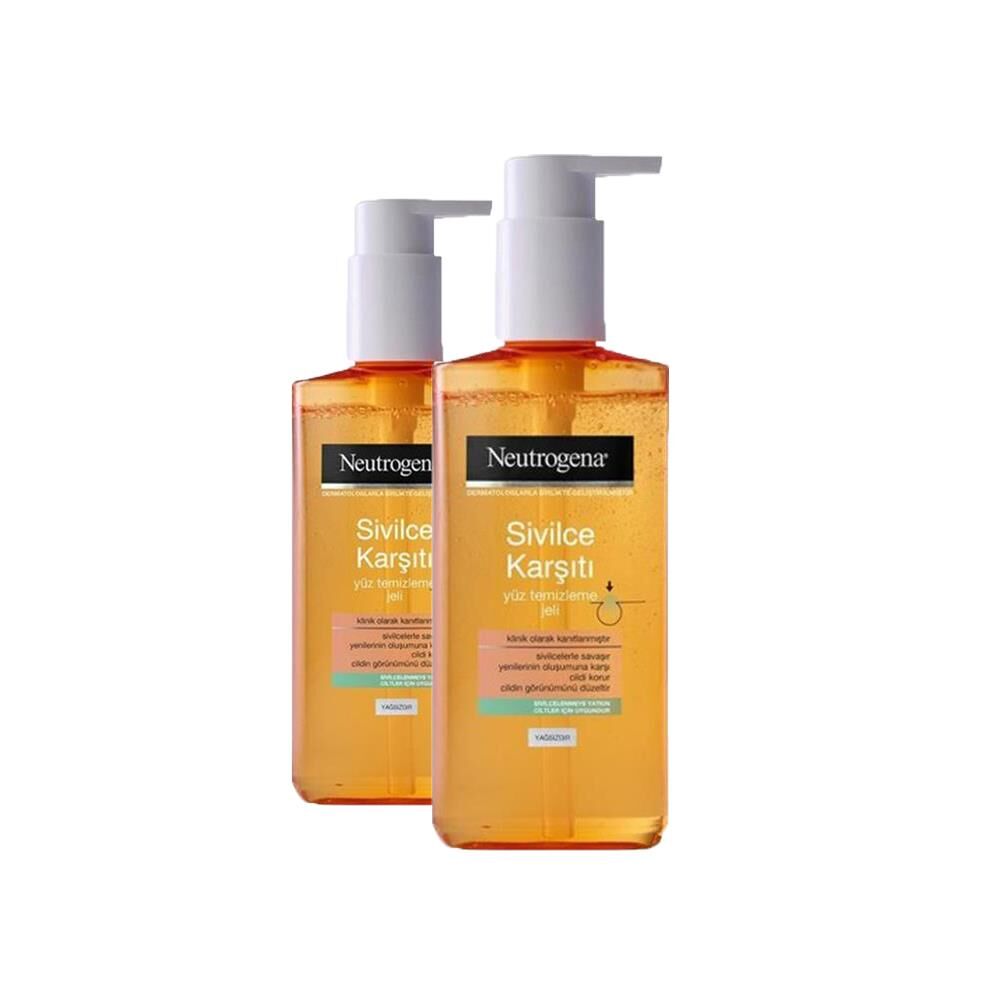 Neutrogena Visibly Clear Sivilce Karşıtı Yağsız Yüz Temizleme Jeli 200 ml x 2