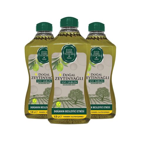 Eyüp Sabri Tuncer Doğal Zeytinyağlı Sıvı Sabun 1.5 lt x 3