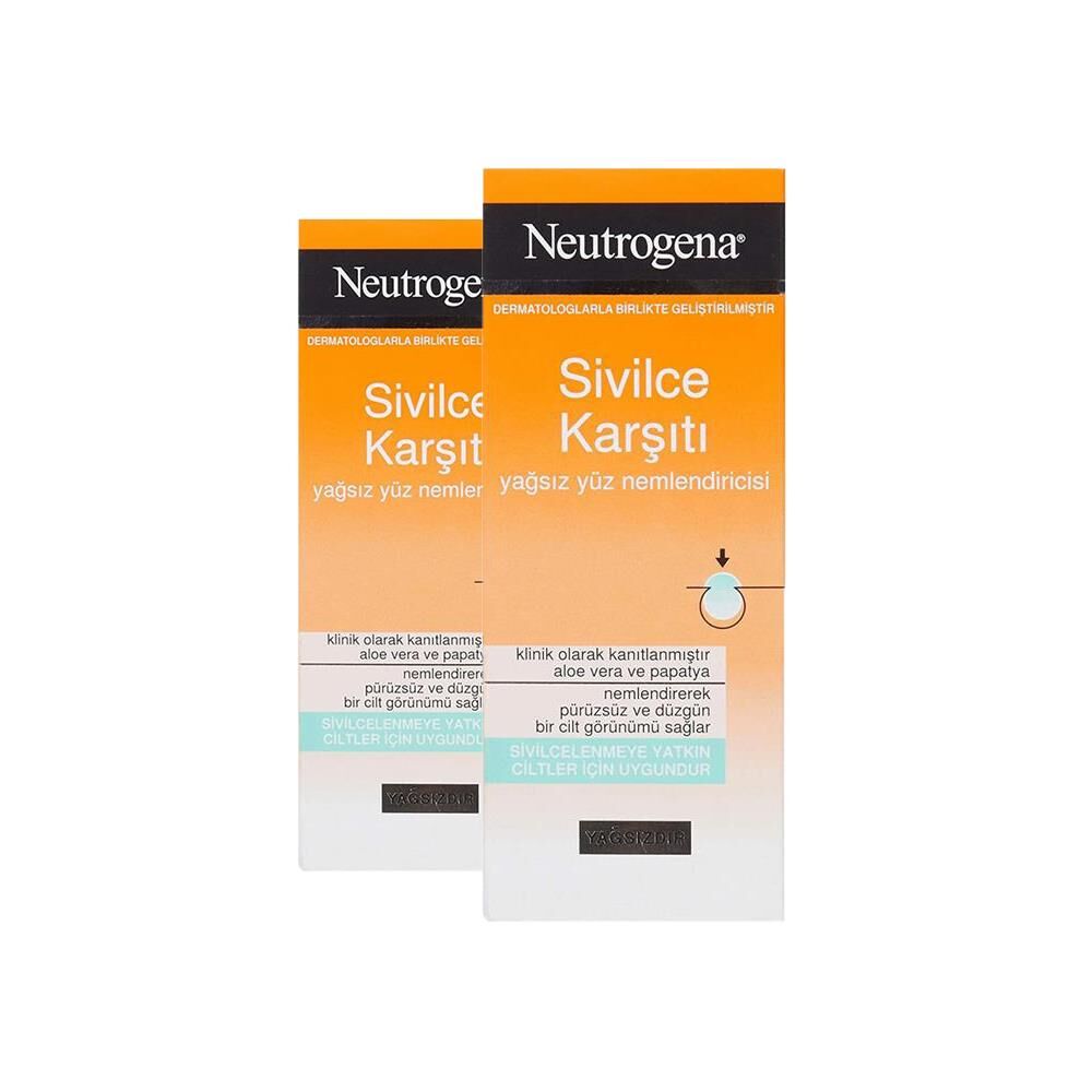 Neutrogena Sivilce Karşıtı Yağsız Yüz Nemlendiricisi 50 ml x 2