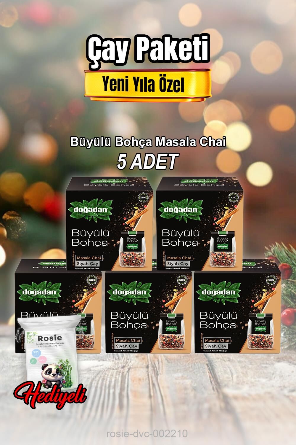 Büyülü Bohça Masala Chai 10'lu X 5 ve Rosıe Pamuk