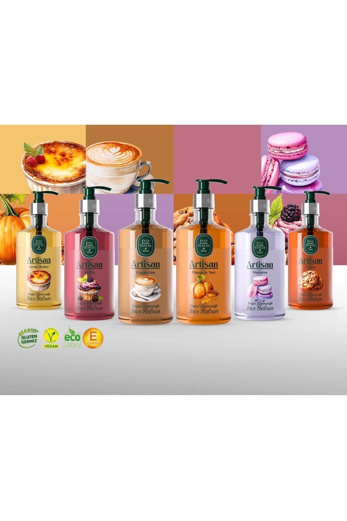 Artisan Doğal Zeytinyağlı Gurme Sıvı Sabun Serisi 600 X 6