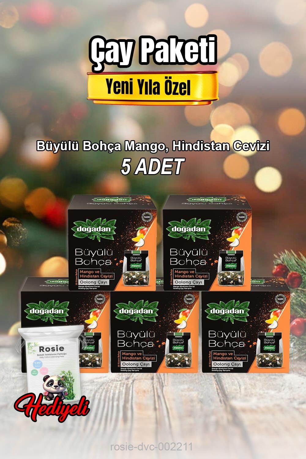 Büyülü Bohça Oolong Çayı Mango, Hindistan Cevizi X 5 ve Rosıe Pamuk