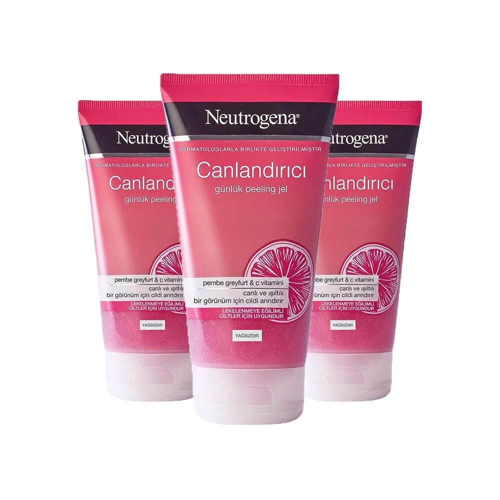 Neutrogena Canlandırıcı Peeling Pembe Greyfurt 150 ml x 3