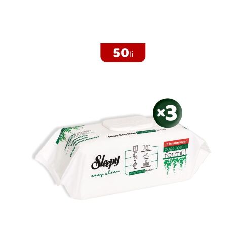 Sleepy Easy Clean Yüzey Temizlik Havlusu 50'li x 3
