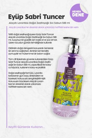 Eyüp Sabri Tuncer Alaçatı Lavantası Doğal Zeytinyağlı Sıvı Sabun 500 ml