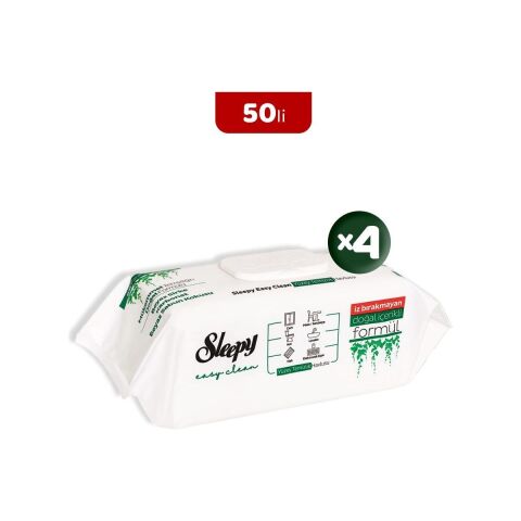 Sleepy Easy Clean Yüzey Temizlik Havlusu 50'li x 4