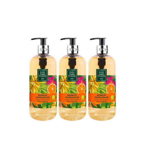 EST Bodrum Mandalinası Doğal Zeytinyağlı Sıvı Sabun 500 ml x 3