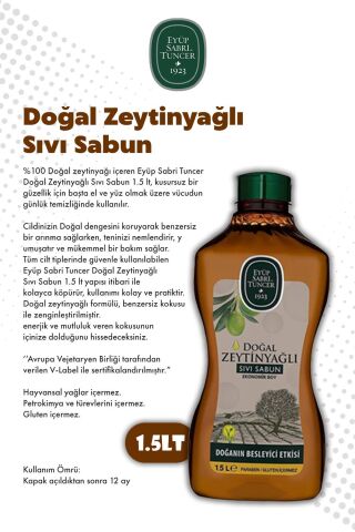 Eyüp Sabri Tuncer Zeytinyağlı Doğal 1.5L Sıvı Sabun X2 ve ROSIE