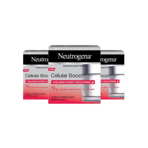 Neutrogena Cellular Boost Yaşlanma Karşıtı Gece Kremi 50 ml x 3